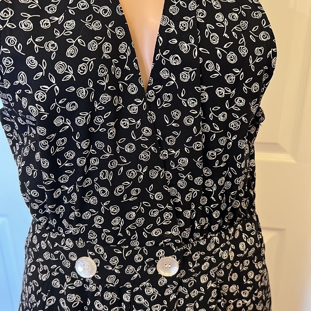 RJ Stevens black floral maxi jumper sz6 - Picture 4 of 5